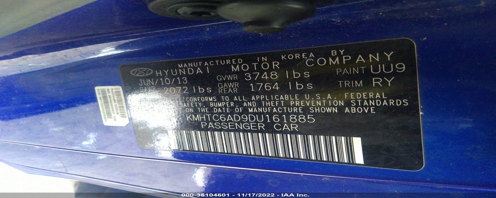 KMHTC6AD9DU161885 2013 HYUNDAI VELOSTER 3DR photo no. 9