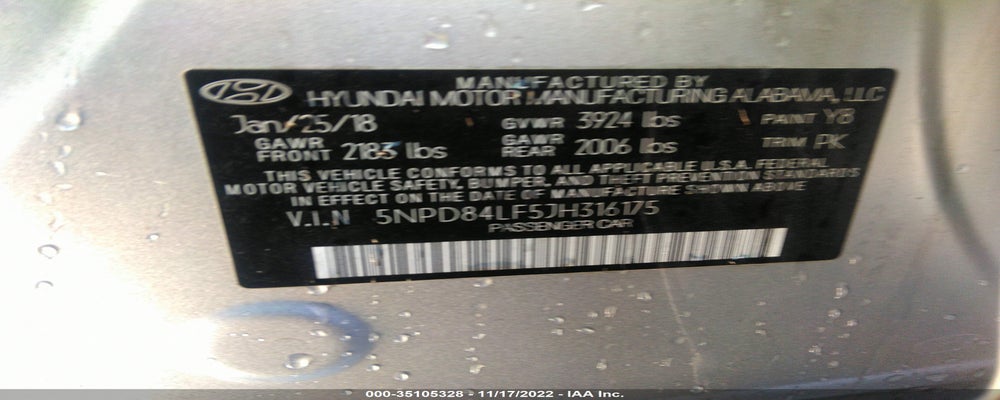 5NPD84LF5JH316175 2018 HYUNDAI ELANTRA photo no. 9