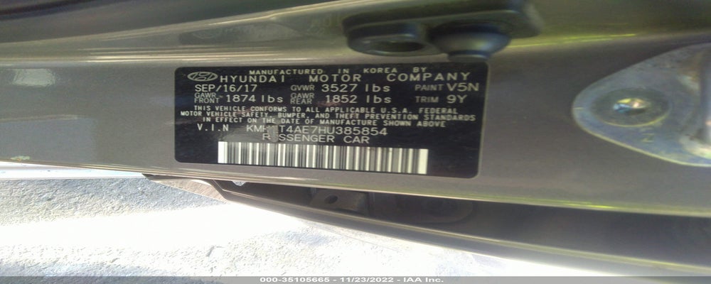 KMHCT4AE7HU385854 2017 HYUNDAI ACCENT photo no. 9