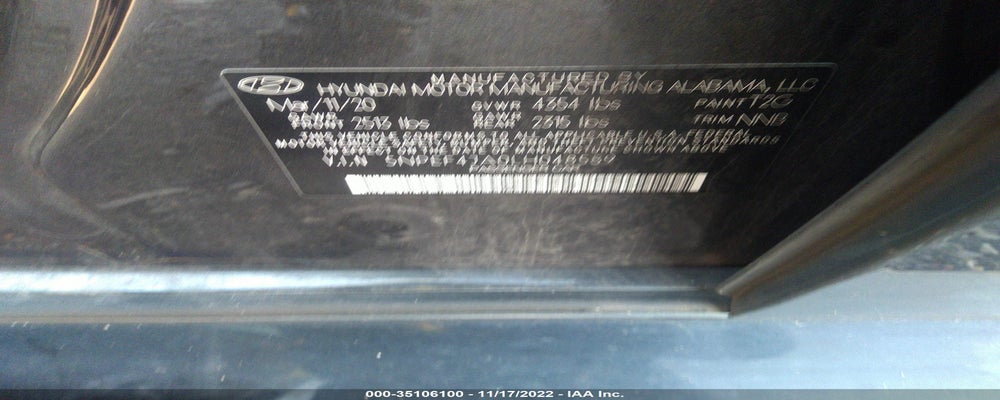 5NPEF4JA0LH048589 2020 HYUNDAI SONATA photo no. 9