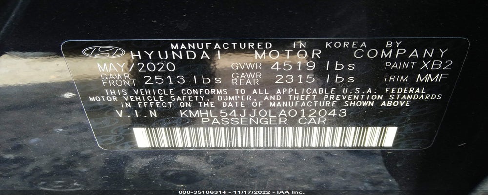 KMHL54JJ0LA012043 2020 HYUNDAI SONATA HYBRID photo no. 9