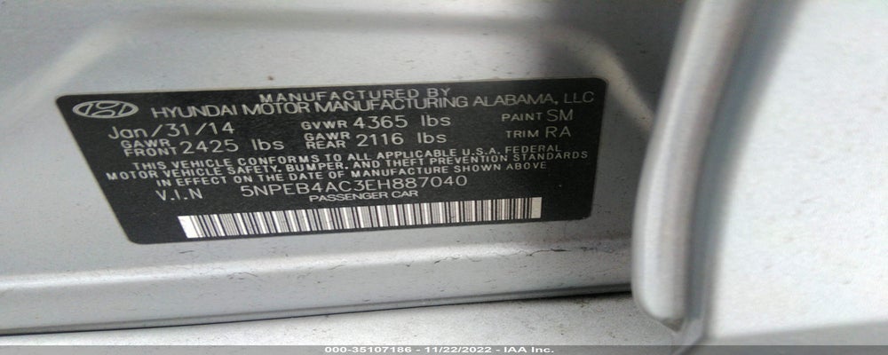 5NPEB4AC3EH887040 2014 HYUNDAI SONATA photo no. 9