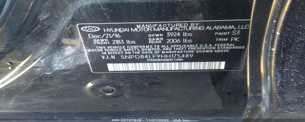 5NPD84LF9HH175489 2017 HYUNDAI ELANTRA photo no. 9