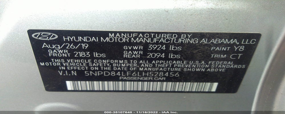 5NPD84LF6LH528456 2020 HYUNDAI ELANTRA photo no. 9