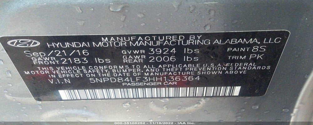 5NPD84LF3HH136364 2017 HYUNDAI ELANTRA photo no. 9