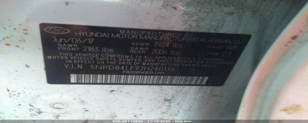 5NPD84LF9JH240136 2018 HYUNDAI ELANTRA photo no. 9