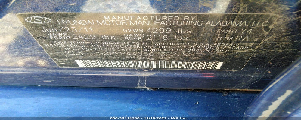 5NPEB4AC8CH322781 2012 HYUNDAI SONATA photo no. 9