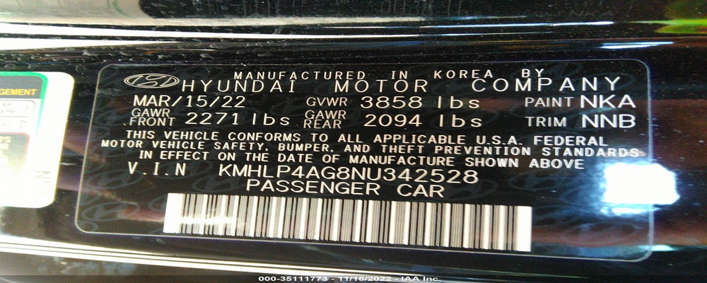 KMHLP4AG8NU342528 2022 HYUNDAI ELANTRA photo no. 9