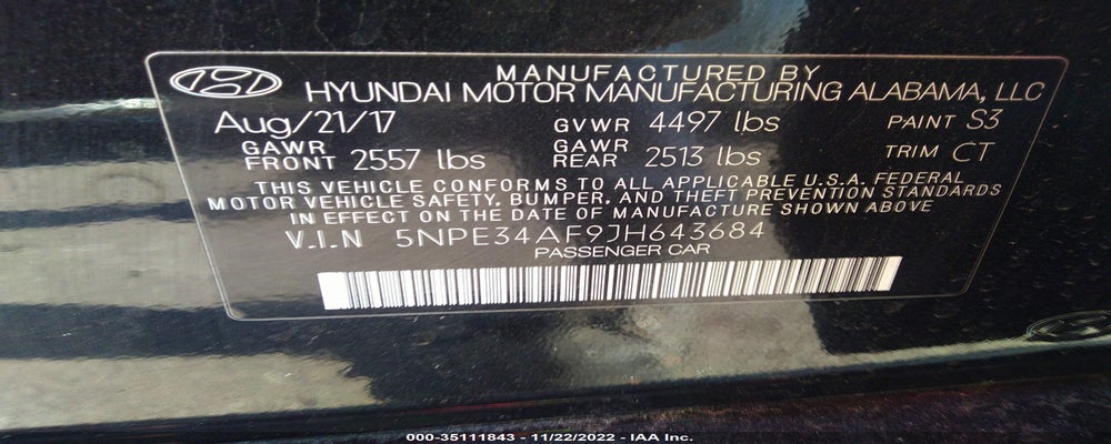 5NPE34AF9JH643684 2018 HYUNDAI SONATA photo no. 9