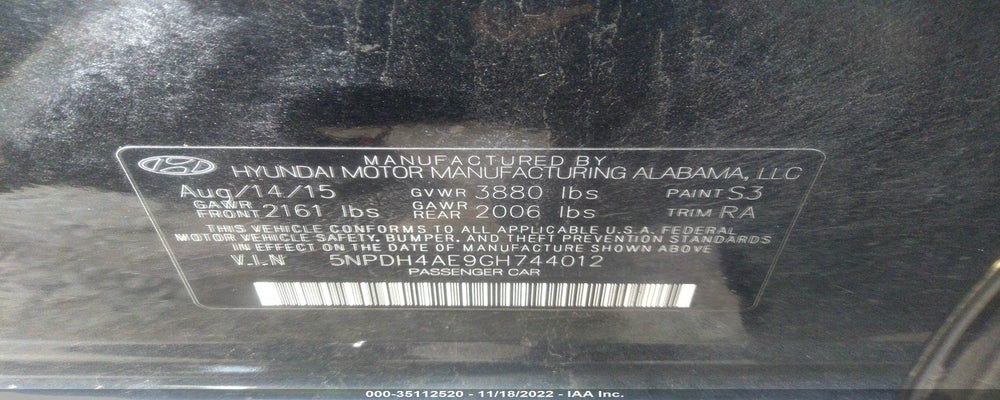 5NPDH4AE9GH744012 2016 HYUNDAI ELANTRA photo no. 9