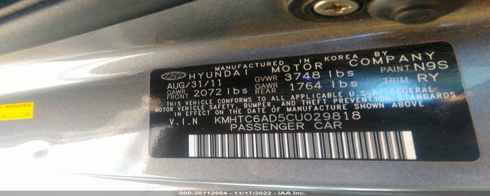 KMHTC6AD5CU029818 2012 HYUNDAI VELOSTER photo no. 9