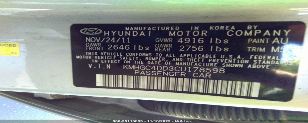 KMHGC4DD3CU178598 2012 HYUNDAI GENESIS photo no. 9