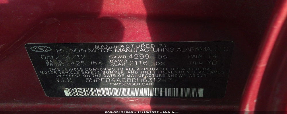 5NPEB4AC8DH631247 2013 HYUNDAI SONATA photo no. 9