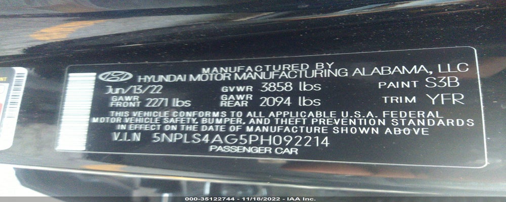 5NPLS4AG5PH092214 2023 HYUNDAI ELANTRA photo no. 9