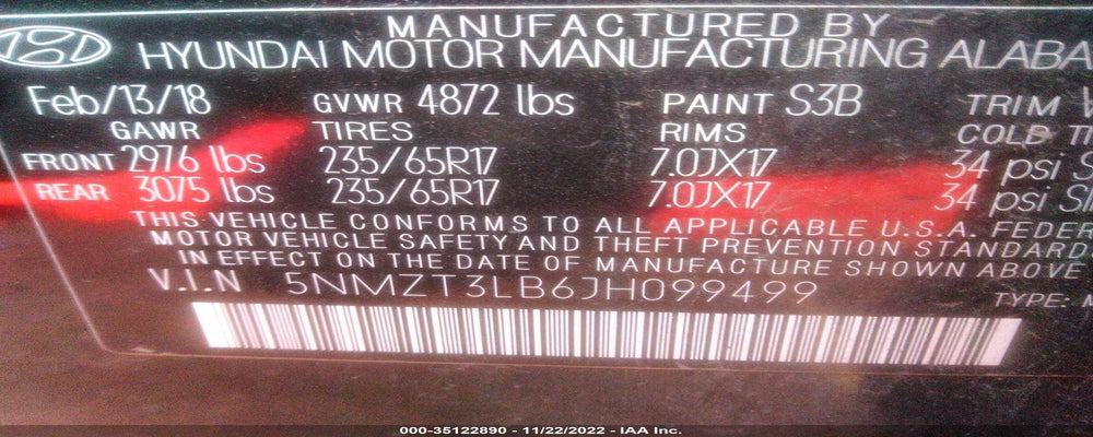 5NMZT3LB6JH099499 2018 HYUNDAI SANTA FE SPORT photo no. 9