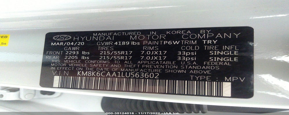 KM8K6CAA1LU563602 2020 HYUNDAI KONA photo no. 9