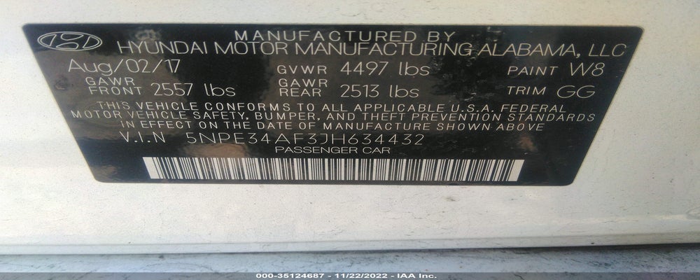 5NPE34AF3JH634432 2018 HYUNDAI SONATA photo no. 9