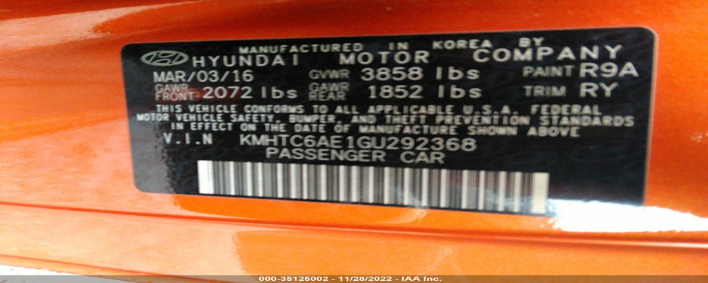 KMHTC6AE1GU292368 2016 HYUNDAI VELOSTER photo no. 9