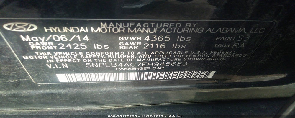 5NPEB4AC7EH945683 2014 HYUNDAI SONATA photo no. 9