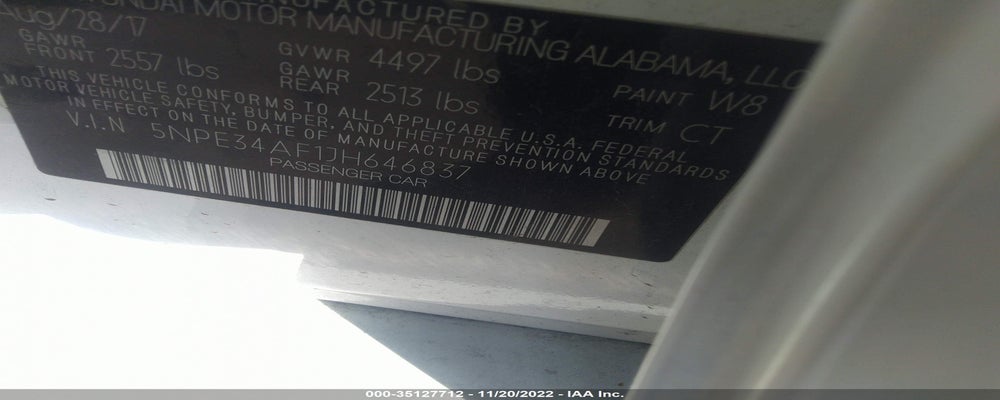 5NPE34AF1JH646837 2018 HYUNDAI SONATA photo no. 9