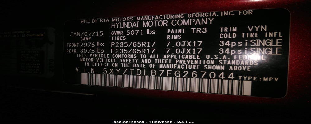 5XYZTDLB7FG267044 2015 HYUNDAI SANTA FE SPORT photo no. 9