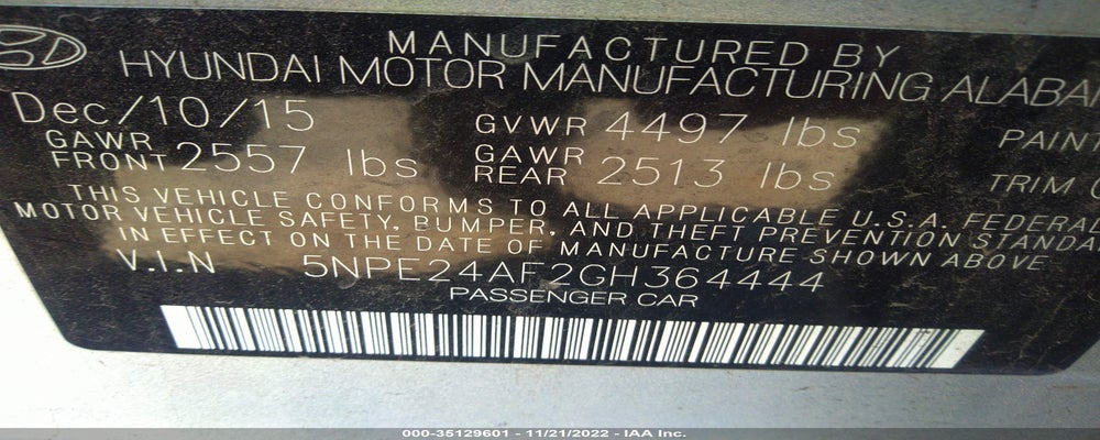 5NPE24AF2GH364444 2016 HYUNDAI SONATA photo no. 9