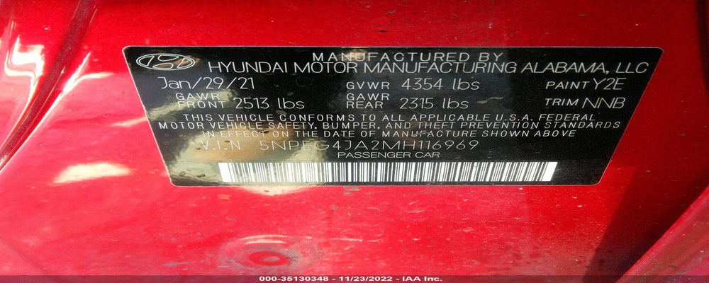 5NPEG4JA2MH116969 2021 HYUNDAI SONATA photo no. 9