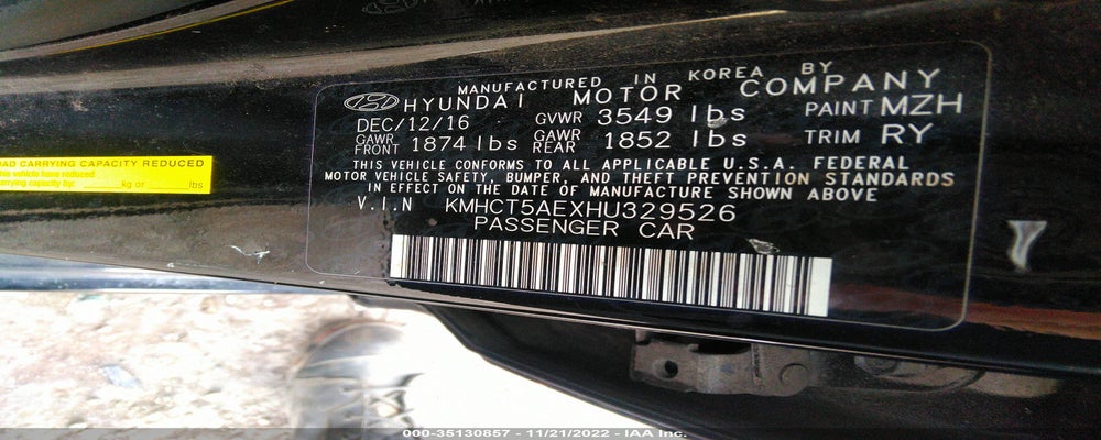 KMHCT5AEXHU329526 2017 HYUNDAI ACCENT photo no. 9