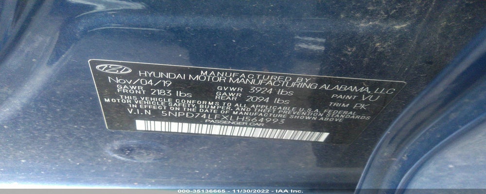 5NPD74LFXLH564993 2020 HYUNDAI ELANTRA photo no. 9