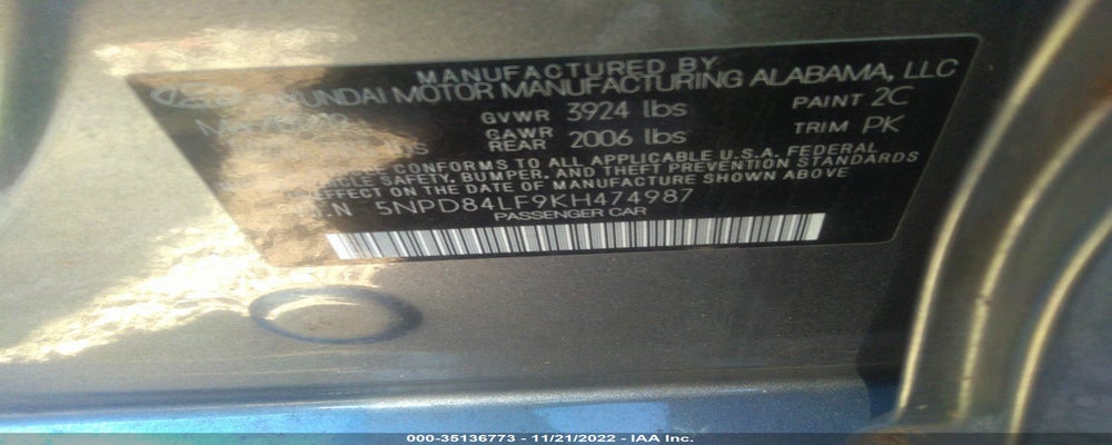 5NPD84LF9KH474987 2019 HYUNDAI ELANTRA photo no. 9