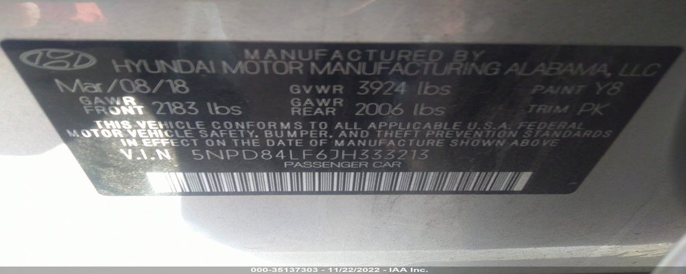 5NPD84LF6JH333213 2018 HYUNDAI ELANTRA photo no. 9