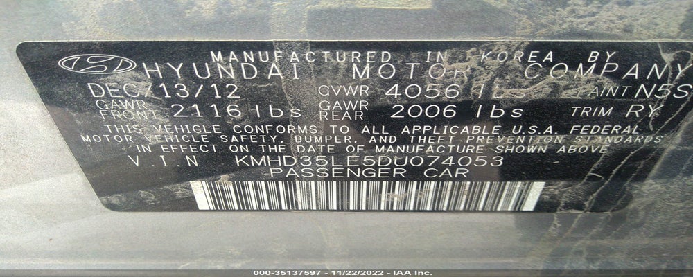 KMHD35LE5DU074053 2013 HYUNDAI ELANTRA GT photo no. 9