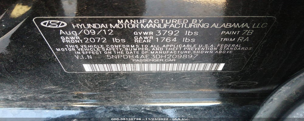 5NPDH4AE3DH209897 2013 HYUNDAI ELANTRA photo no. 9