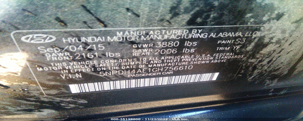 5NPDH4AE1GH756610 2016 HYUNDAI ELANTRA photo no. 9