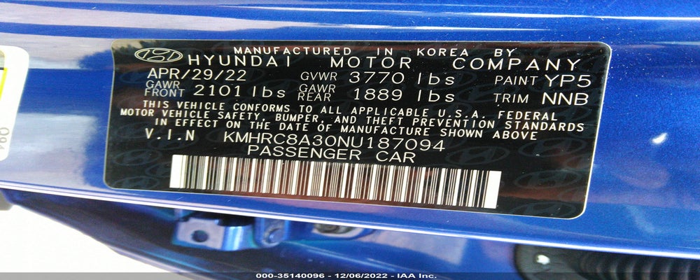 KMHRC8A30NU187094 2022 HYUNDAI VENUE photo no. 9