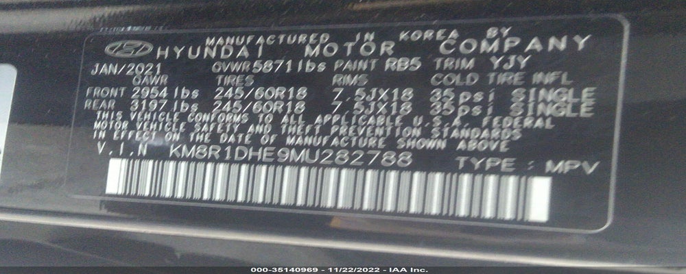 KM8R1DHE9MU282788 2021 HYUNDAI PALISADE photo no. 9