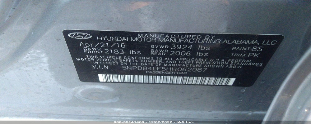 5NPD84LF5HH062087 2017 HYUNDAI ELANTRA photo no. 9