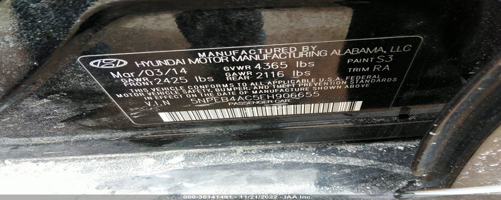 5NPEB4AC5EH906655 2014 HYUNDAI SONATA photo no. 9