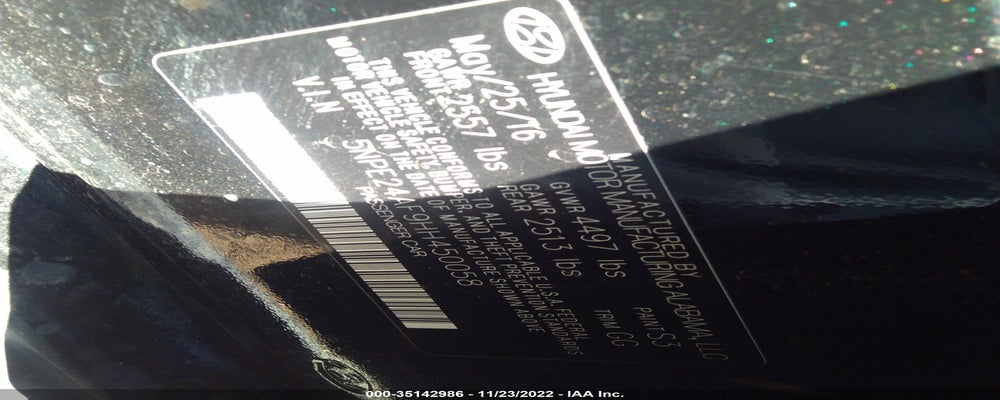 5NPE24AF9HH450058 2017 HYUNDAI SONATA photo no. 9