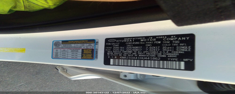 KM8J33A41HU441862 2017 HYUNDAI TUCSON photo no. 9