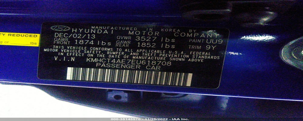 KMHCT4AE7EU618708 2014 HYUNDAI ACCENT photo no. 9