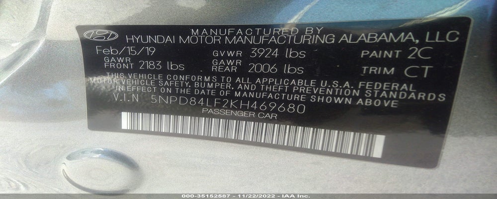 5NPD84LF2KH469680 2019 HYUNDAI ELANTRA photo no. 9