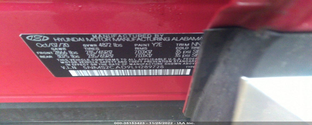 5NMS2CAD9LH289728 2020 HYUNDAI SANTA FE photo no. 9