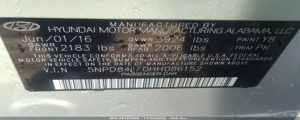 5NPD84LF0HH086152 2017 HYUNDAI ELANTRA photo no. 9