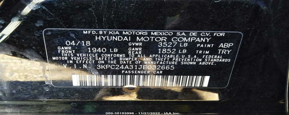 3KPC24A31JE032665 2018 HYUNDAI ACCENT photo no. 9