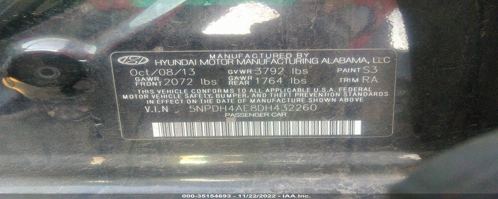 5NPDH4AE8DH432260 2013 HYUNDAI ELANTRA photo no. 9