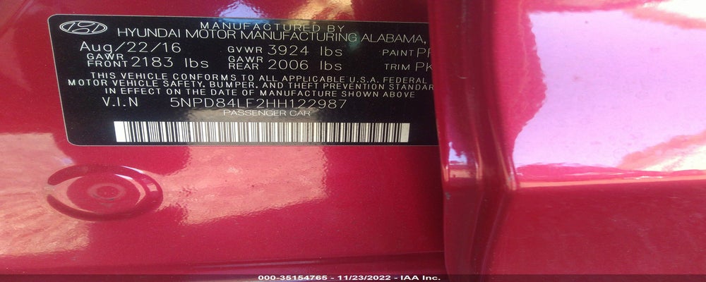 5NPD84LF2HH122987 2017 HYUNDAI ELANTRA photo no. 9