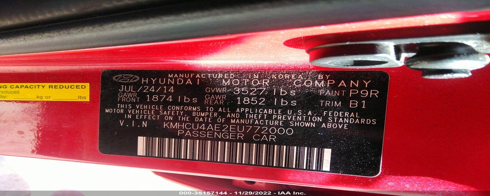 KMHCU4AE2EU772000 2014 HYUNDAI ACCENT photo no. 9