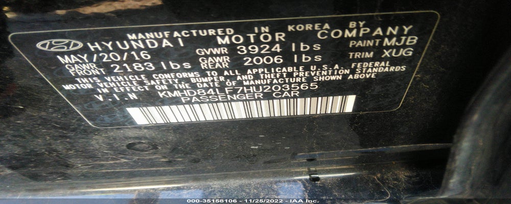 KMHD84LF7HU203565 2017 HYUNDAI ELANTRA photo no. 9