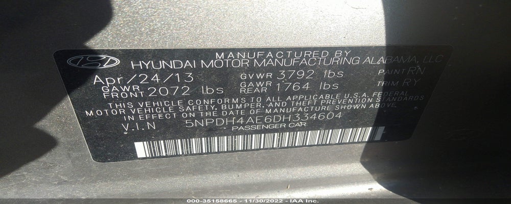 5NPDH4AE6DH334604 2013 HYUNDAI ELANTRA photo no. 9
